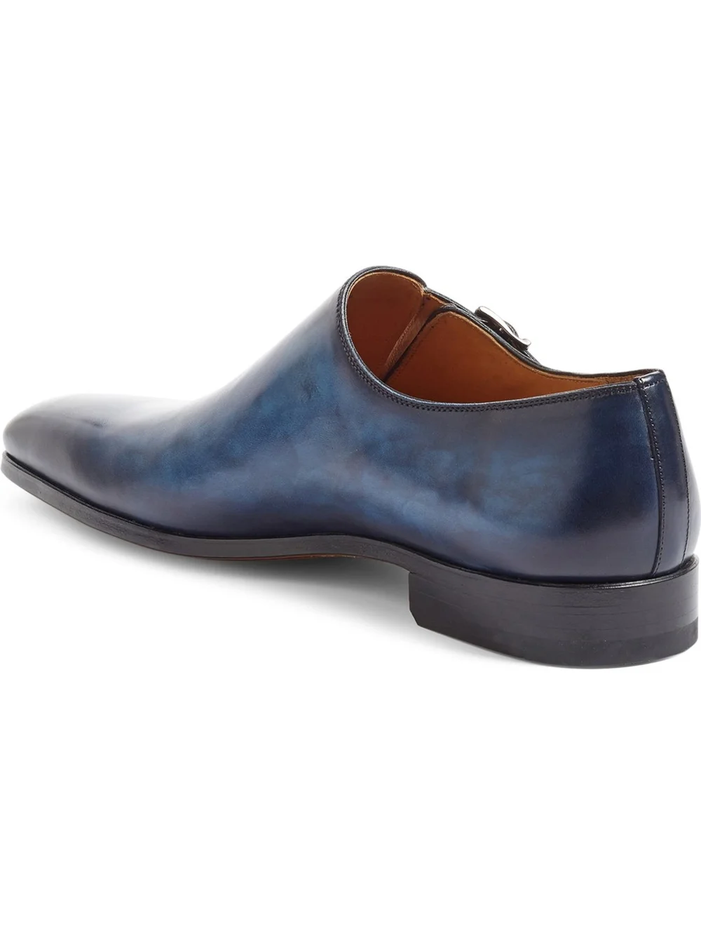 Magnanni Beltran Monk Strap Shoes Navy Blue RARE TO FIND